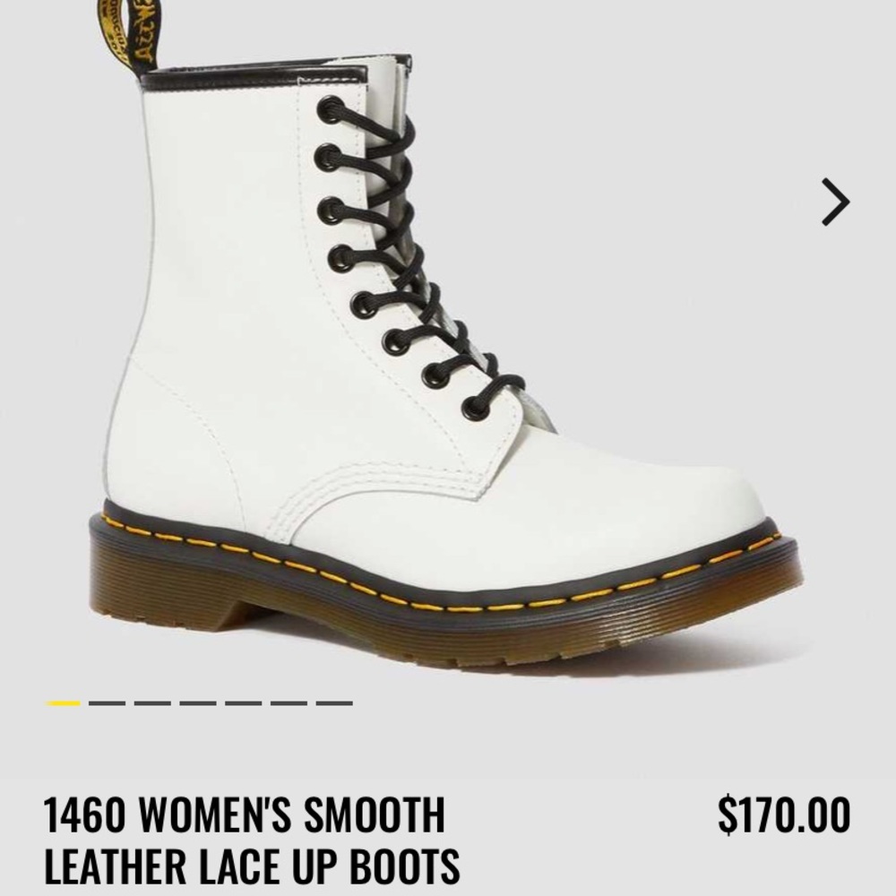 White Doc Martens NWOT - Picture 7 of 8